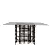 JANUS- Yin Yang Dining in Java or Natural  29Sq 29.5H  Glass sold separately