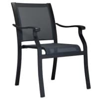 JEC- Carlton Dining Arm Chair Black on Black  24W 26D 35H SH16.5